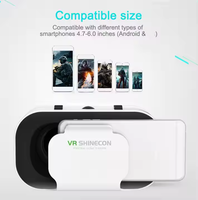 SHINECON VR 360 ° HD Films et jeux mobiles Casque de réalité virtuelle Lunettes VR pour Smartphones 4.7-6.53"