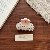 Klip Rambut Akrilik Motif Bunga Berhias Rhinestone Polka Dot, Jepit Rambut Model Hiu Mewah nan Indah, Aksesoris Rambut Modis nan Lucu