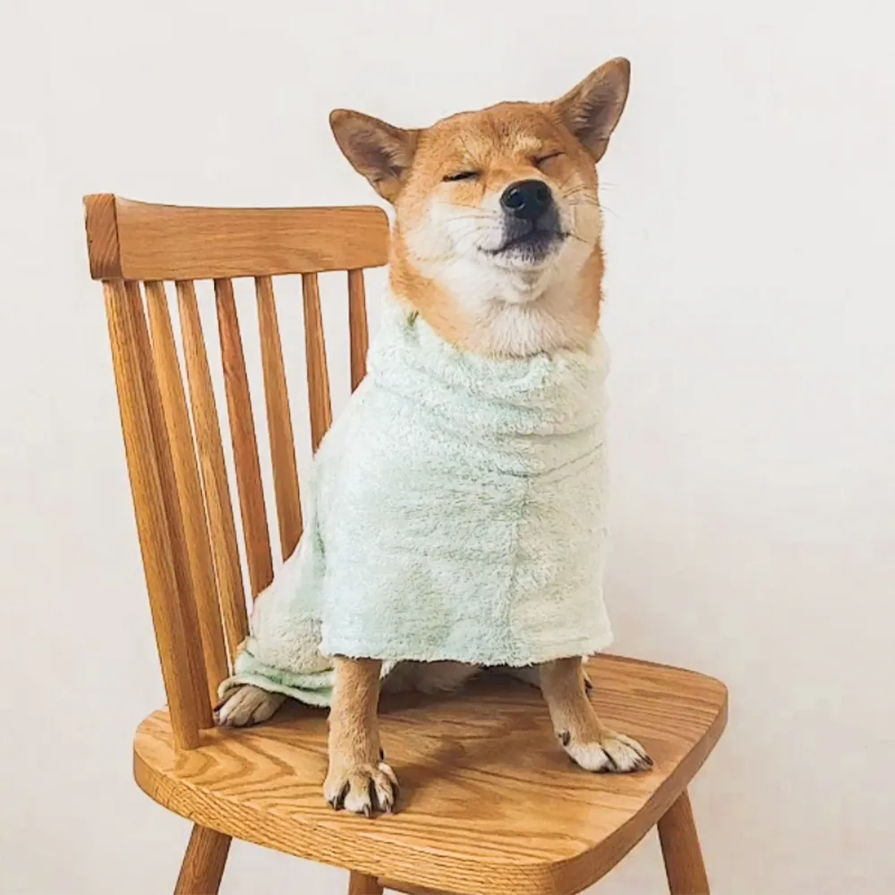 Custom Dog Drying Coat Dry Bath Robe Pet Shower Poncho Towel Bathrobe Dog 100% Organic Bamboo Pet Dog Bathrobe Towel Poncho