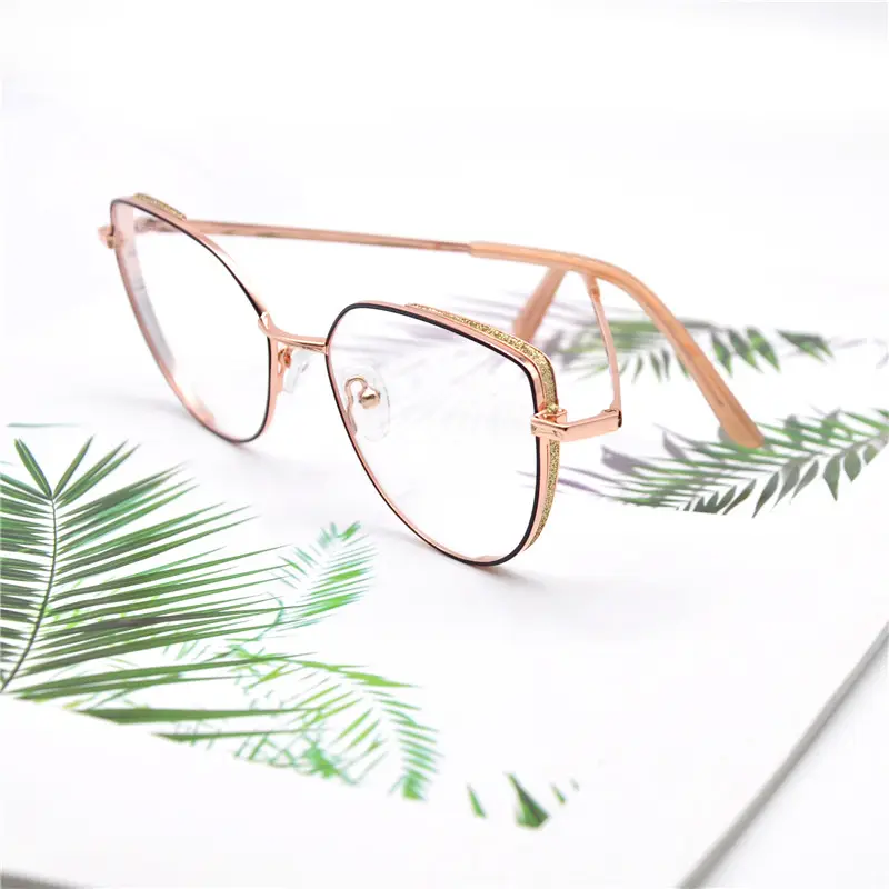 中国LentesDe Solスリム特大ファッション金属メガネフレーム光学眼鏡眼鏡眼鏡フレーム