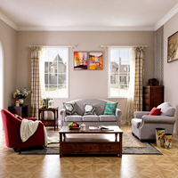 Ensemble de canapés 3+2+1 places pour salon, style américain traditionnel, canapés modulaires pour projets hôteliers