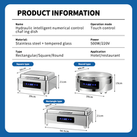 WINNERS-Chauffe-plat électrique sécurisé pour enfants, bain-marie en acier inoxydable, chauffe-buffet intelligent avec couvercle en verre pour hôtel