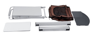 Ensemble table et chaises pliantes en alliage d'aluminium portable et durable, design minimaliste, armoire <span class=keywords><strong>de</strong></span> <span class=keywords><strong>rangement</strong></span> pour meubles d'extérieur, <span class=keywords><strong>camping</strong></span>, pique-niques - Product Image 4