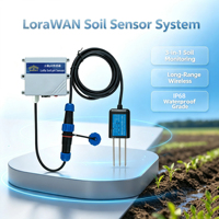 Système de surveillance du pH du sol alimenté par batterie LoRaWAN, capteur de pH du sol IoT IP68 pour l'agriculture intelligente en serre