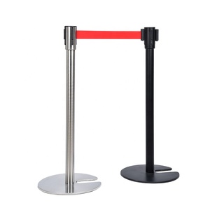 U 모양 기초를 가진 까만 쌓을수 있는 철회 가능한 벨트 Stanchions - Product Image 6