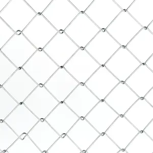 China supplier 60*60mm galvanized chain link iron wire mesh cyclone wire diamond shape mesh chainlink fence for sale