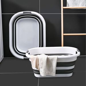 Cesta de almacenamiento plegable de fábrica con asa Montaje en pared Ahorre espacio Campamento portátil Lavabo al aire libre Organizador de ropa sucia - Product Image 3