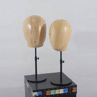 Tête de mannequin en bois pour l'affichage de chapeaux en gros, modèle de tête de mannequin en bois pour boutique