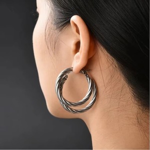 Pendientes de Aro Dorados con Textura Trenzada para Mujer, Acero Inoxidable, Minimalistas, Tipo Huggie, Pequeños, Medianos y Grandes, Joyería - Product Image 1