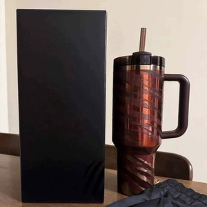 Vaso Térmico de 40oz con Estampado de Tigre, Doble Pared, Aislado al Vacío, con Pajita, Botella de Agua Portátil para Coche, Venta al por Mayor - Product Image 1