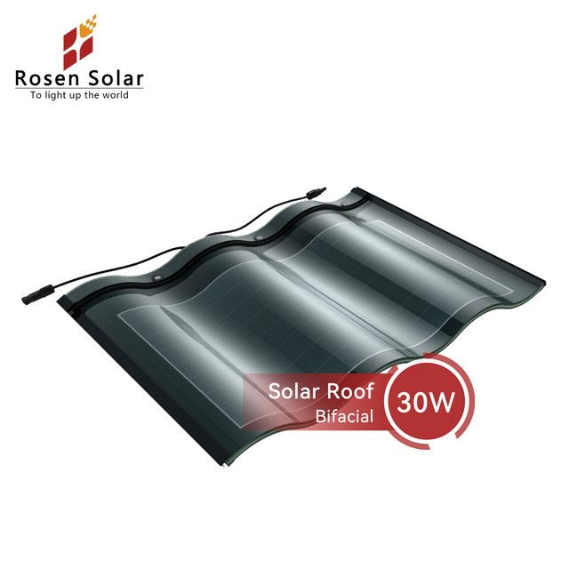 BIPV Solar Panel System 30W Solar Roof Tiles Solar Mounting Flashing Kit Solar Roof Tile