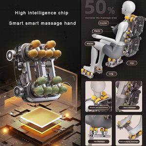 Haute qualité en cuir 8D corps complet zéro gravité chaise de <span class=keywords><strong>Massage</strong></span> luxe multifonctionnel Musical Shiatsu roulant cou taille pied - Product Image 4