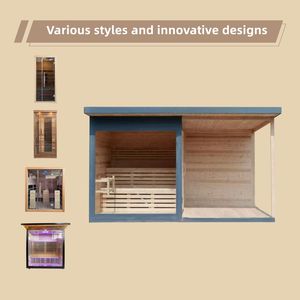 Đánh giá hàng đầu 2-4 người phòng tắm hơi ngoài trời tiếng ồn thấp hệ thống thiết kế sáng tạo phong cách hiện đại cho khu vườn tư nhân phòng tập thể dục làm hemlock - Product Image 6