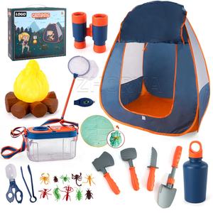 Zhorya Kid Outdoor <span class=keywords><strong>Adventure</strong></span> Insekten fang <span class=keywords><strong>Kit</strong></span> Faltbares Zelt Camping Gear Set Plastiks pielzeug für die Kinder erkundung - Product Image 1