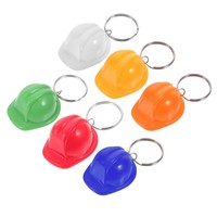 Porte-clés mini-casque de sécurité personnalisé à faible MOQ, porte-clés casque de chantier 3D réaliste pour la promotion de la marque dans l'industrie de la construction