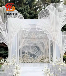 <span class=keywords><strong>Fleurs</strong></span> artificielles <span class=keywords><strong>géantes</strong></span> de luxe pour vitrine d'événements de mariage, <span class=keywords><strong>fleurs</strong></span> <span class=keywords><strong>géantes</strong></span> en organza faites à la main - Product Image 4