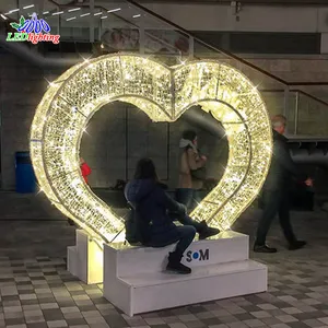 Heart Arch Giant Led Christmas Motif Light For Event Decoration Garden