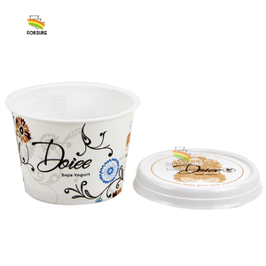180ml nhựa PP cốc sữa chua với tùy chỉnh lá có nắp đậy 6oz IML in cốc kem ép phun sữa chua gói <span class=keywords><strong>container</strong></span> - Product Image 4