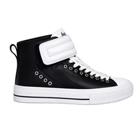 Prix de gros Baskets montantes d'hiver en cuir pleine fleur à lacets avec languette amovible pour hommes et femmes