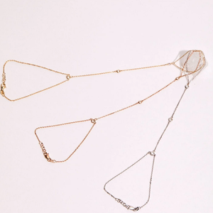 Pulsera de <span class=keywords><strong>plata</strong></span> de primera ley con tres diamantes <span class=keywords><strong>para</strong></span> mujer, brazalete, <span class=keywords><strong>plata</strong></span> esterlina 925, color dorado - Product Image 2