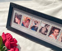 Cadre photo miniature en bois MDF véritable, très vendu, 20x60cm, format A2 A3, à suspendre, couleur blanc, noir, noyer