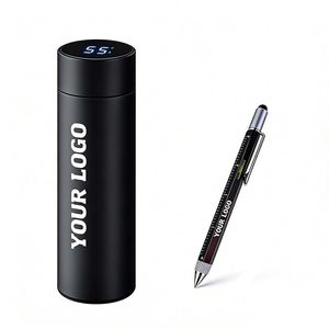 กระติกน้ำสุญญากาศสแตนเลสแบบดิจิตอล LED อัจฉริยะ พร้อมโลโก้ สำหรับเป็นของขวัญส่งเสริมการขายทางธุรกิจ - Product Image 1