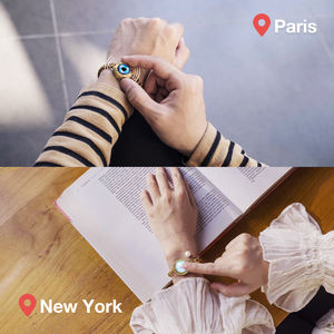 Nueva llegada <span class=keywords><strong>TOTWOO</strong></span> Soulmate pulseras inteligentes de larga distancia táctil y emparejamiento Bluetooth joyería de moda para parejas - Product Image 2