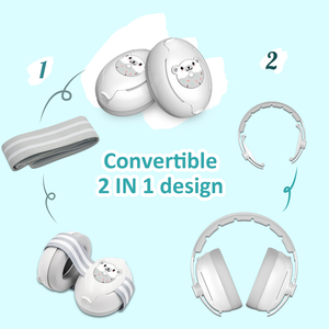 Protège-oreilles <span class=keywords><strong>anti</strong></span>-bruit EF2G23-5 pour <span class=keywords><strong>bébé</strong></span> avec bandeau élastique 2-en-1 – <span class=keywords><strong>Casque</strong></span> <span class=keywords><strong>anti</strong></span>-bruit pour la protection auditive des bébés - Product Image 6