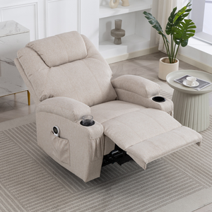 Sillón Reclinable Eléctrico Multifuncional de Tela Moderna con Masaje Térmico y Gravedad Cero - Product Image 1