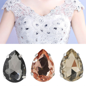 Piedras acrílicas de imitación en forma de lágrima con 16 facetas para bricolaje, ropa, joyería y accesorios al por mayor - Product Image 1