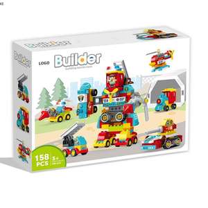 Ensemble de blocs de construction ABS : Fusée spatiale / Vue sur la ville / Robot transformable – Jouets éducatifs en briques DIY - Product Image 3