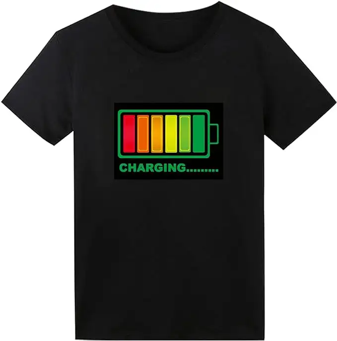 Over 1000 Designs Sound Activated Led T Shirt And Light Up Clothing For Party Display