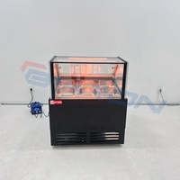 Réfrigérateur de présentoir de gâteau d'acier inoxydable de porte en verre de Offre Spéciale de la Chine pour le magasin de gâteau