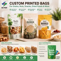 Pochette d'emballage alimentaire en plastique personnalisée avec logo pour mangues séchées, fruits secs et noix de cajou
