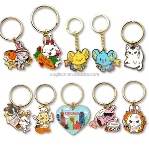 Keychains קידום מכירות חריטה שם אות מותאם אישית לוגו שם מפתח שרשרת מקשים 3d חמוד מפתחות מתכת