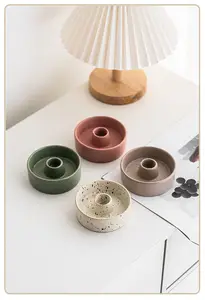 Ceramic Candle Holders Wedding Colored Candlestick Holder For Christmas/Romantic Candlelight Dinner