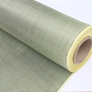 Plain Twill Carbon 3k200g Fiber Aramid 1500d Plain Weave 190g/m2 Hybrid Fabrics Carbon Aramid Yarn Woven Cloth