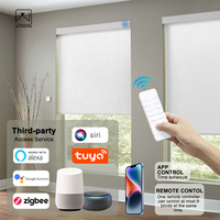 Stores Zébrés Automatiques Intelligents Jour/Nuit Motorisés Occultants pour Fenêtre, Rideaux Voilages Double Couche Compatibles Vocal