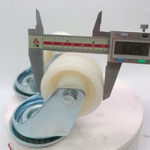 Mittelschweres Rollenlager-Lenkrad 80kg Verschleiß festes <span class=keywords><strong>Nylon</strong></span> 2,5 Zoll 63mm 75mm Felge Flat Free Castor - Product Image 2