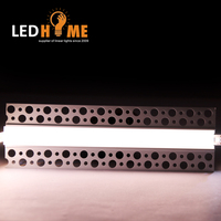 Garniture de carreaux en aluminium anodisé par mètre, canal linéaire, pour cloisons sèches, profil encastré pour bande led