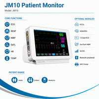 Moniteur patient vétérinaire 10,1 pouces multi-paramètres à écran tactile complet avec ECG, RESP, NIBP, SpO2 (PR), TEMP pour clinique vétérinaire