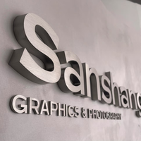 Letras 3D Sólidas de Acero Inoxidable OEM de Dacosign para Hoteles, Empresas de Automoción, Hospitales, Taxis, Centros Comerciales, Decoración de Fachadas de Tiendas - Color Personalizable