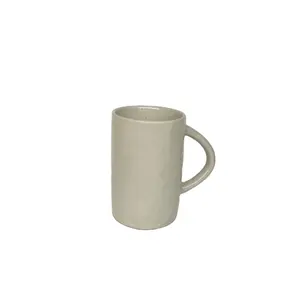 Fingerprint tall milk cup with interior glaze Pure Color Ceramic Mug Tableware Pure Glazed Coffee Cup Kitchenware Customized