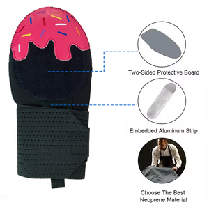 Tùy Chỉnh Thiết Kế Nhà Máy Cung Cấp Ice Cream Phong Cách Bóng Chày Trượt Găng Tay Bảo Vệ Tay Màu Hồng Màu Đỏ Trượt Mitt - Product Image 3