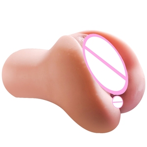 Xiaomeixuan TPE Copa de Avión con Molde Invertido de Glúteos Grandes, Rosa Amarillento, 100% Impermeable, con Canal Realista para Masturbación Táctil - Product Image 1