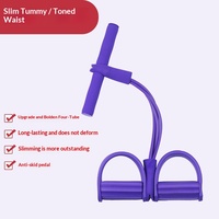 Versión Mejorada: Pedal Antideslizante para Entrenamiento de Resistencia, Banda de Resistencia Multifuncional de Cuatro Tubos, Tensor de Fitness para Abdominales