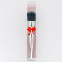 Pinceau à poudre Kabuki de luxe DailyQueen de haute qualité, or, argent, noir, poils synthétiques, manche en bois, logo personnalisé, liquide