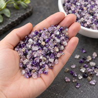 Cristaux Super Seven de 3 mm à 5 mm, gravier de pierres précieuses violettes polies pour la fabrication de bijoux, l'artisanat en cristal, la décoration de la maison et les projets de bricolage
