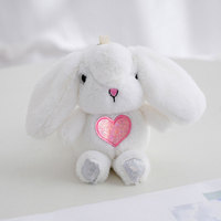 Peluches Lapin de Pâques Mini en Peluche, Jouets en Peluche Lapin aux Longues Oreilles, Porte-clés Lapin, Animaux en Peluche