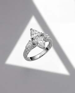 Anillo de Diamante de Corte Brillante Trillón de Moda, Diamante Creado en Laboratorio, Oro Sólido de 9K, 10K, 14K, 18K, Anillo de Compromiso, Boda, Joyería Fina, Regalo - Product Image 5